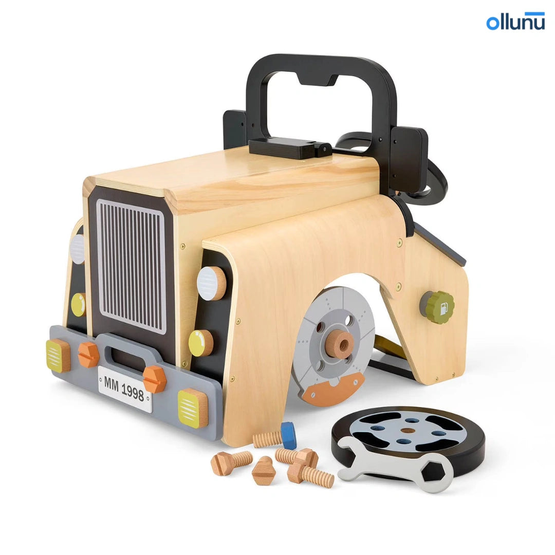 Ollunu™ - Wooden Car Mechanic Playset