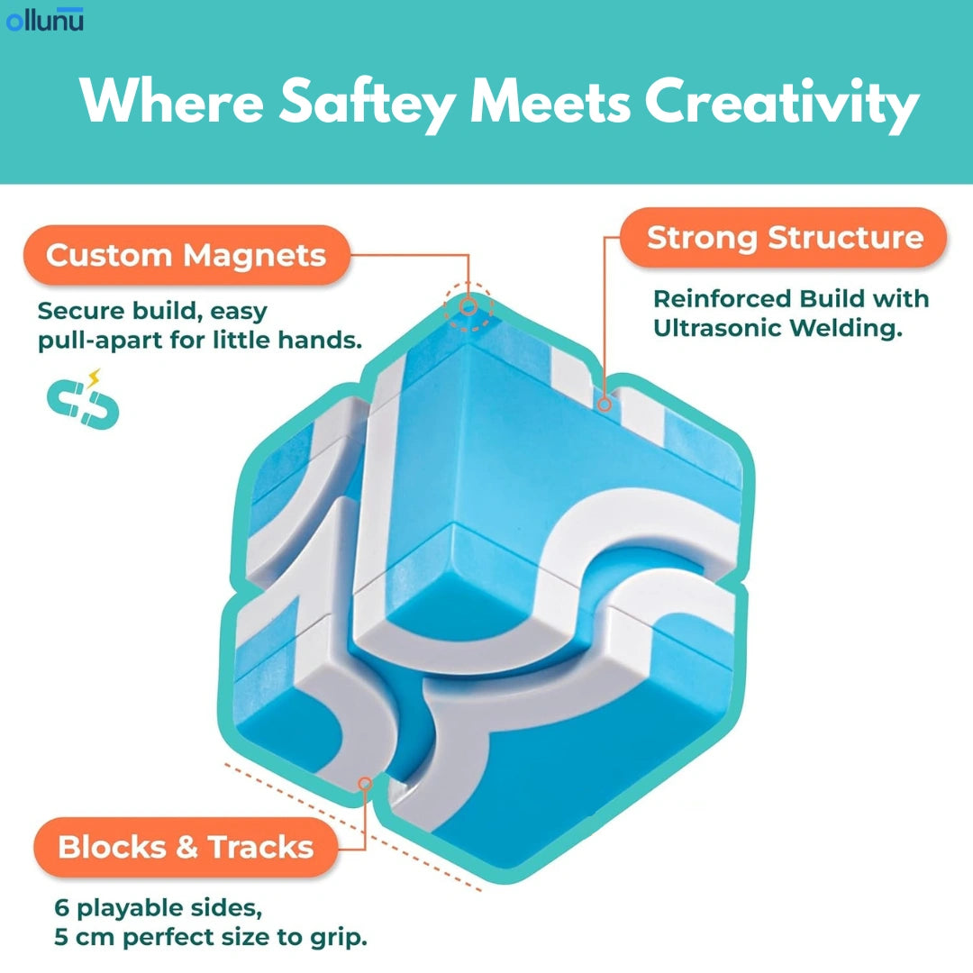 Ollunu™ - Magnetic Cube Stunt Arena